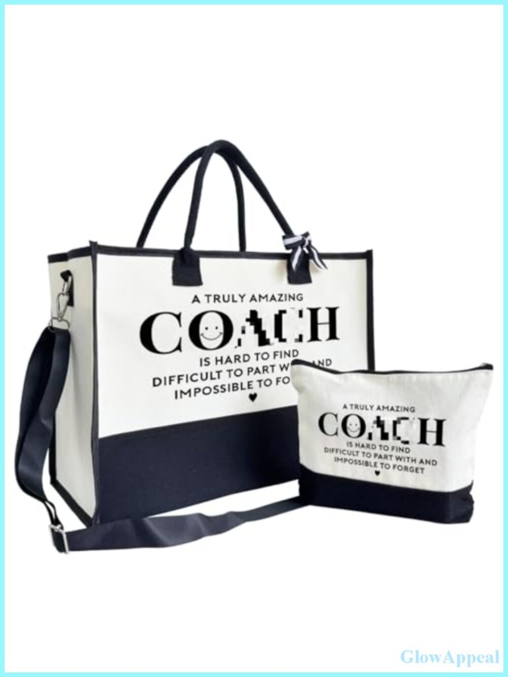 Canvas Tote Bag for Women with Zipper Closure, Large Capacity Shoulder Beach